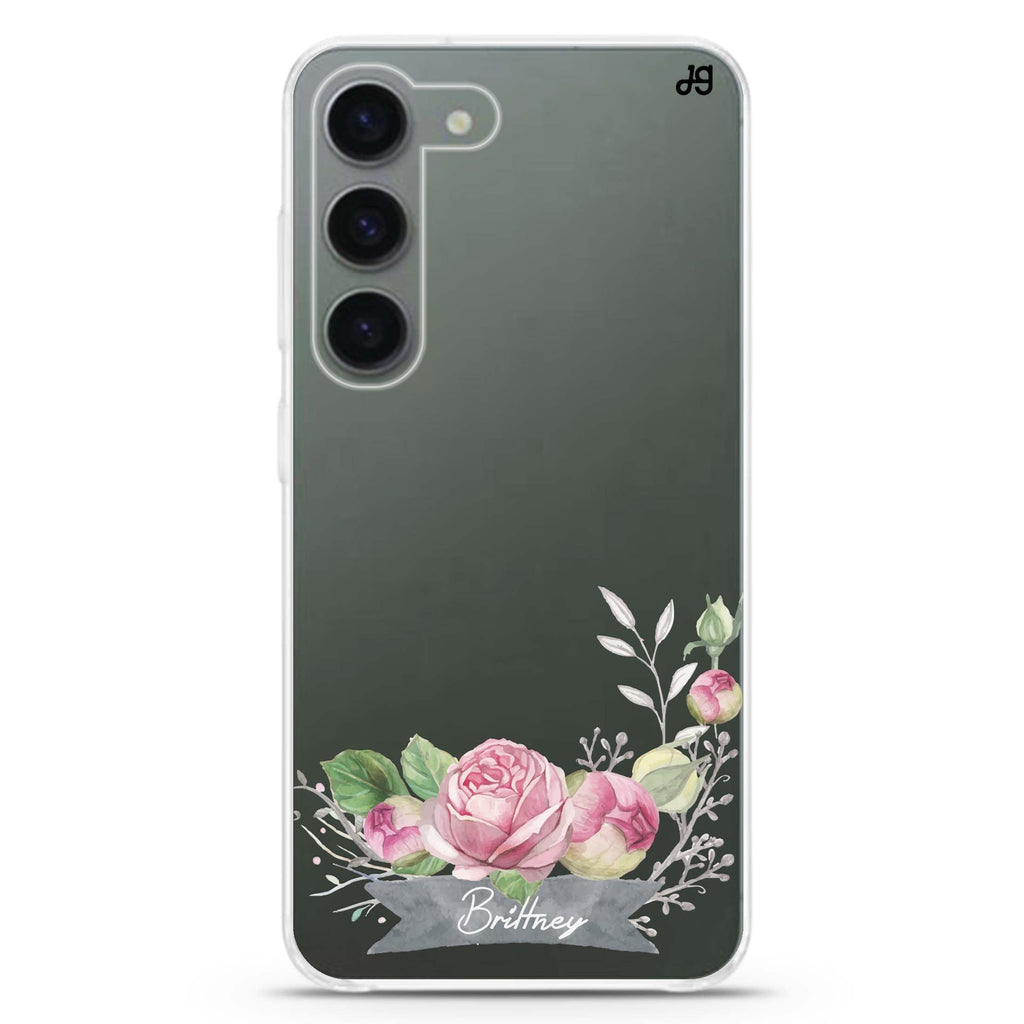 Ribbon & Floral Samsung Galaxy 水晶透明保護殼