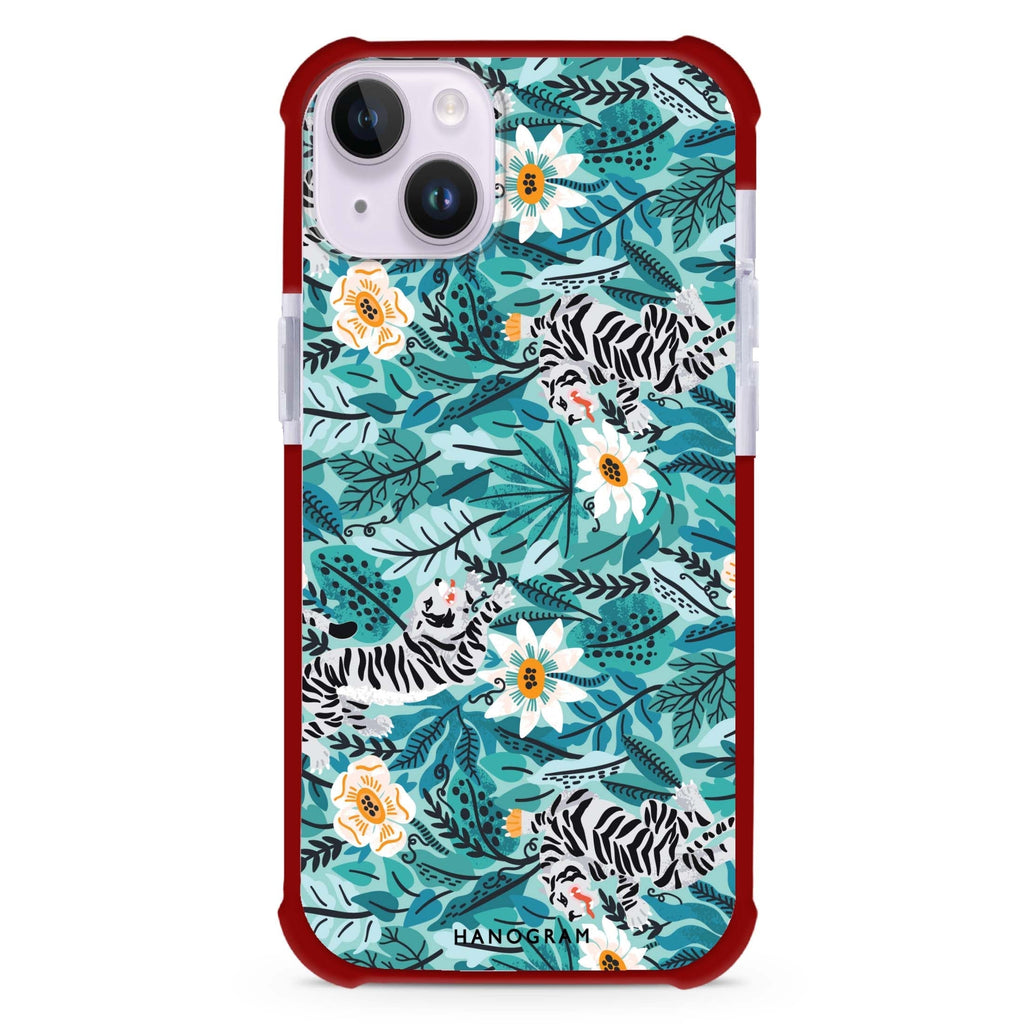 Tiger & Floral iPhone 15 Plus Magsafe 兼容超強防摔保護殼