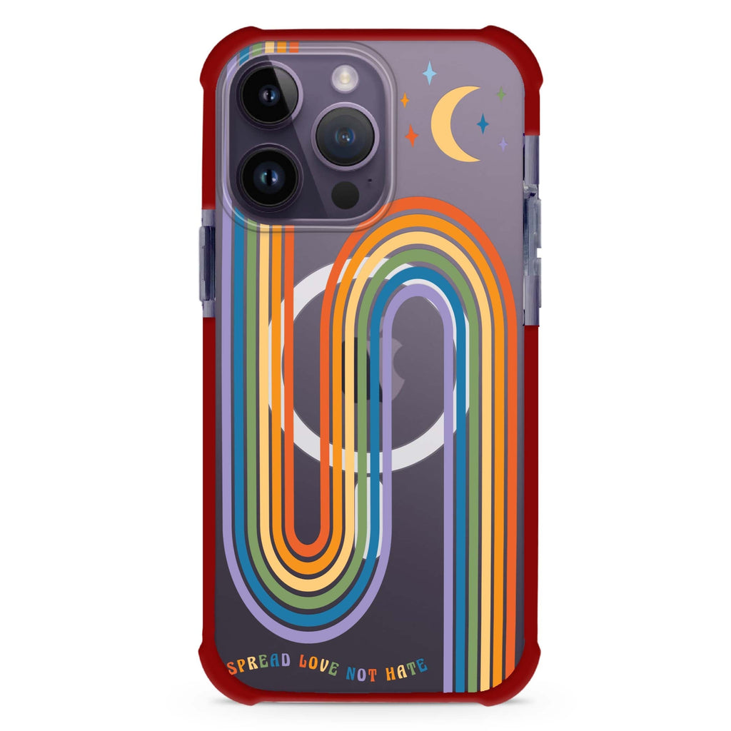 Spread Love with rainbow iPhone Magsafe 兼容超強防摔保護殼