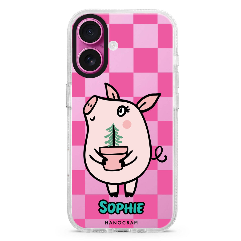 Lovely Pig 水晶透明保護殼