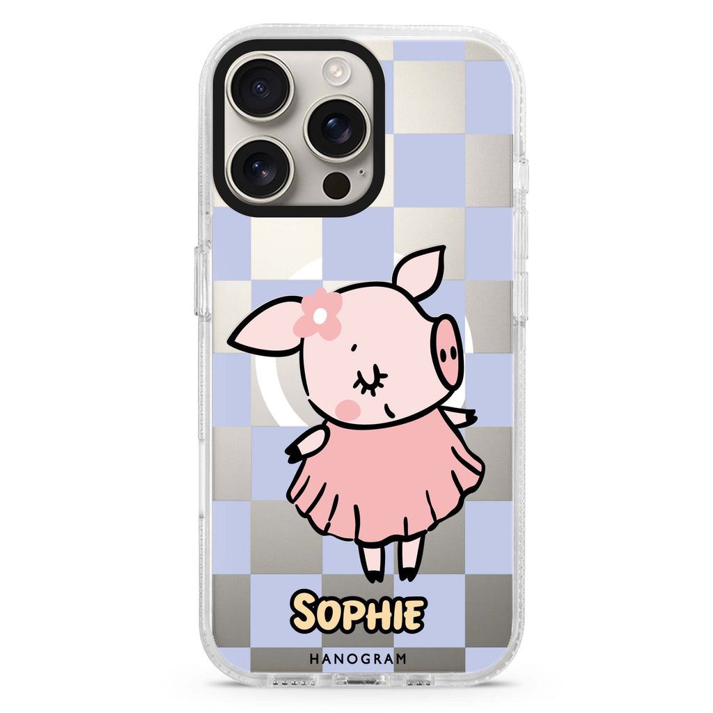 Pretty Pig Magsafe 兼容水晶透明保護殼