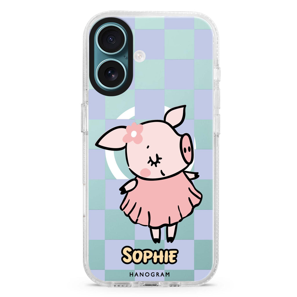 Pretty Pig Magsafe 兼容水晶透明保護殼