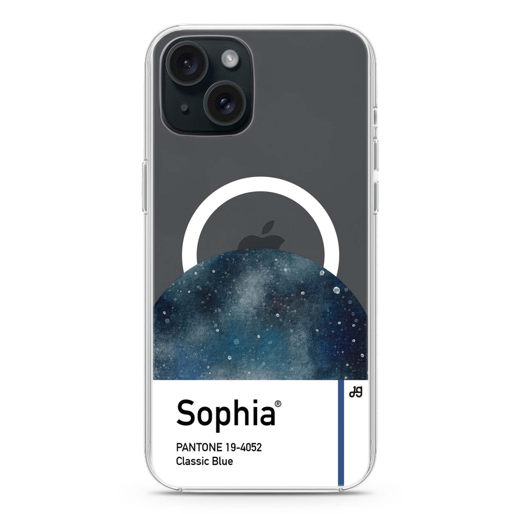 #19-4052 Classic Blue I iPhone 15 Plus Magsafe 兼容水晶透明保護殼