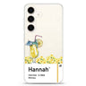 #14-0848 Mimosa I Samsung Galaxy S26/S25/S24 可加名字水晶透明保護殼正面展示