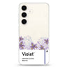 #18-3943 Blue Iris I Samsung Galaxy S26/S25/S24 可加名字水晶透明保護殼正面展示