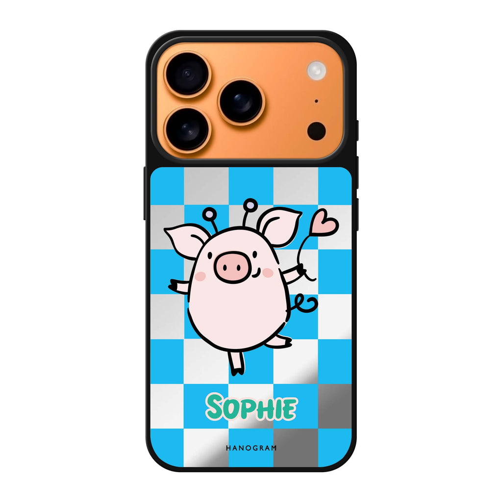 Happy Pig 小豬 iPhone 17 Pro Max 鏡面手機殼主圖