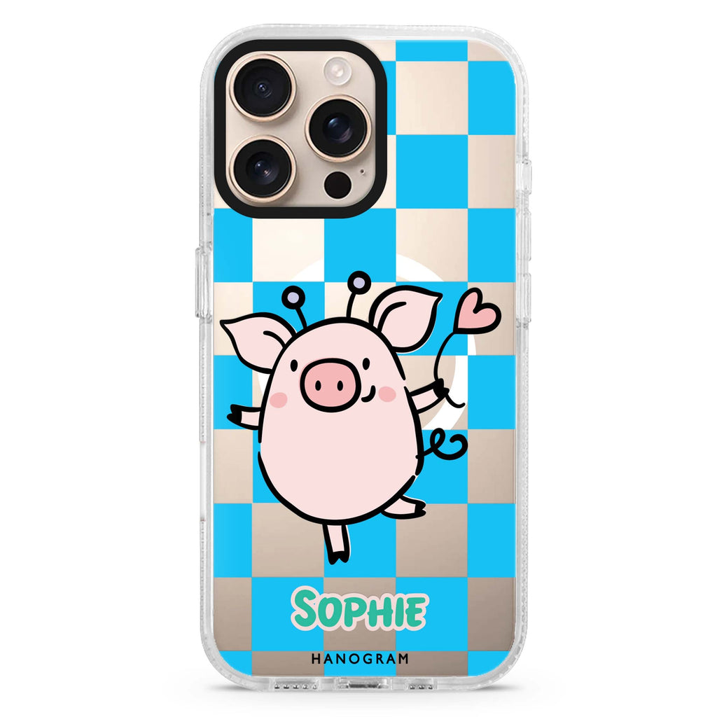 Happy Pig Magsafe 兼容水晶透明保護殼