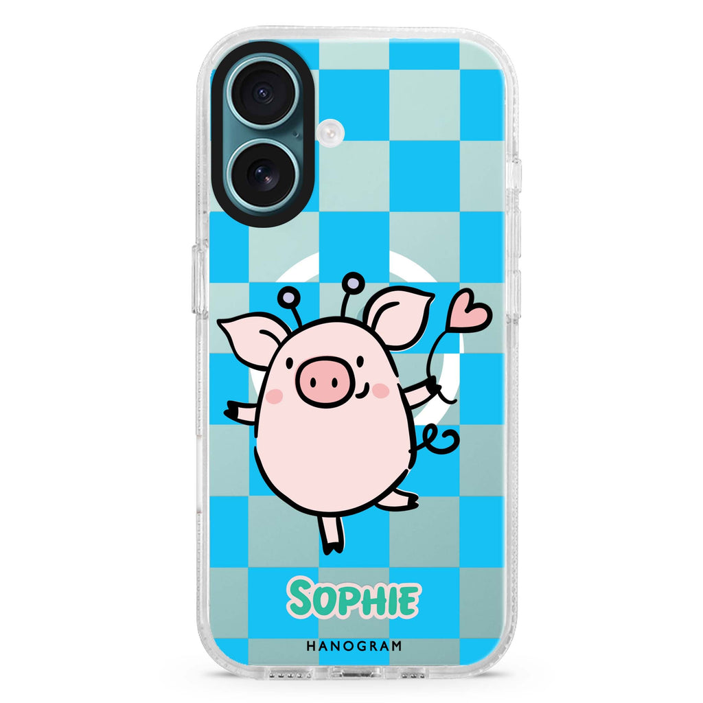 Happy Pig Magsafe 兼容水晶透明保護殼