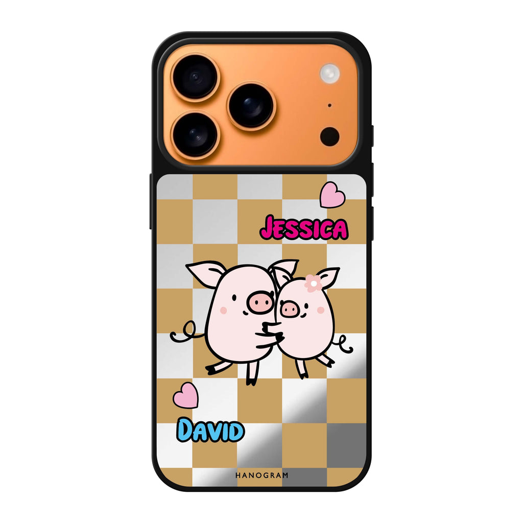 Love Pig 愛心小豬 iPhone 17 Pro Max 鏡面手機殼主圖
