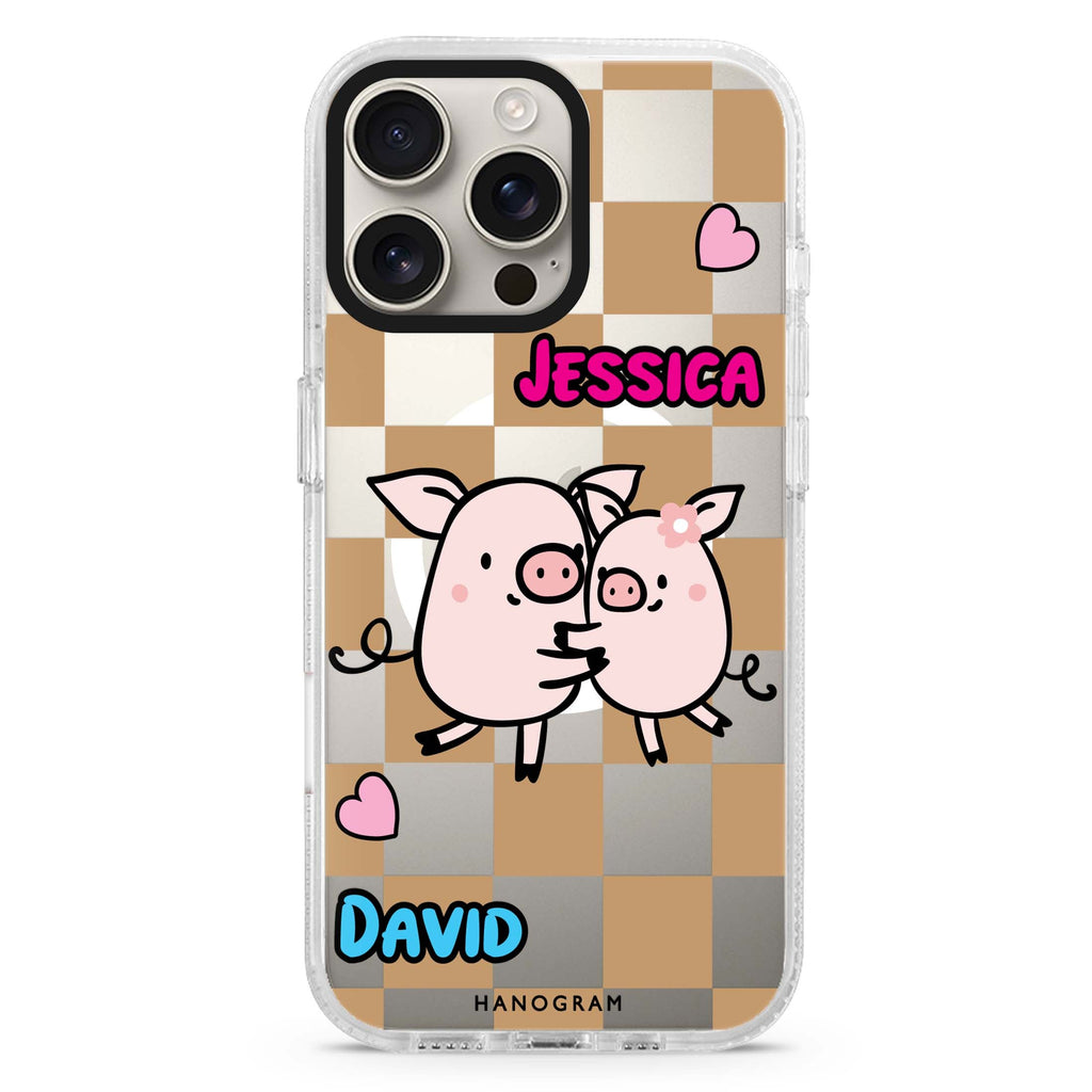 Love Pig Magsafe 兼容水晶透明保護殼