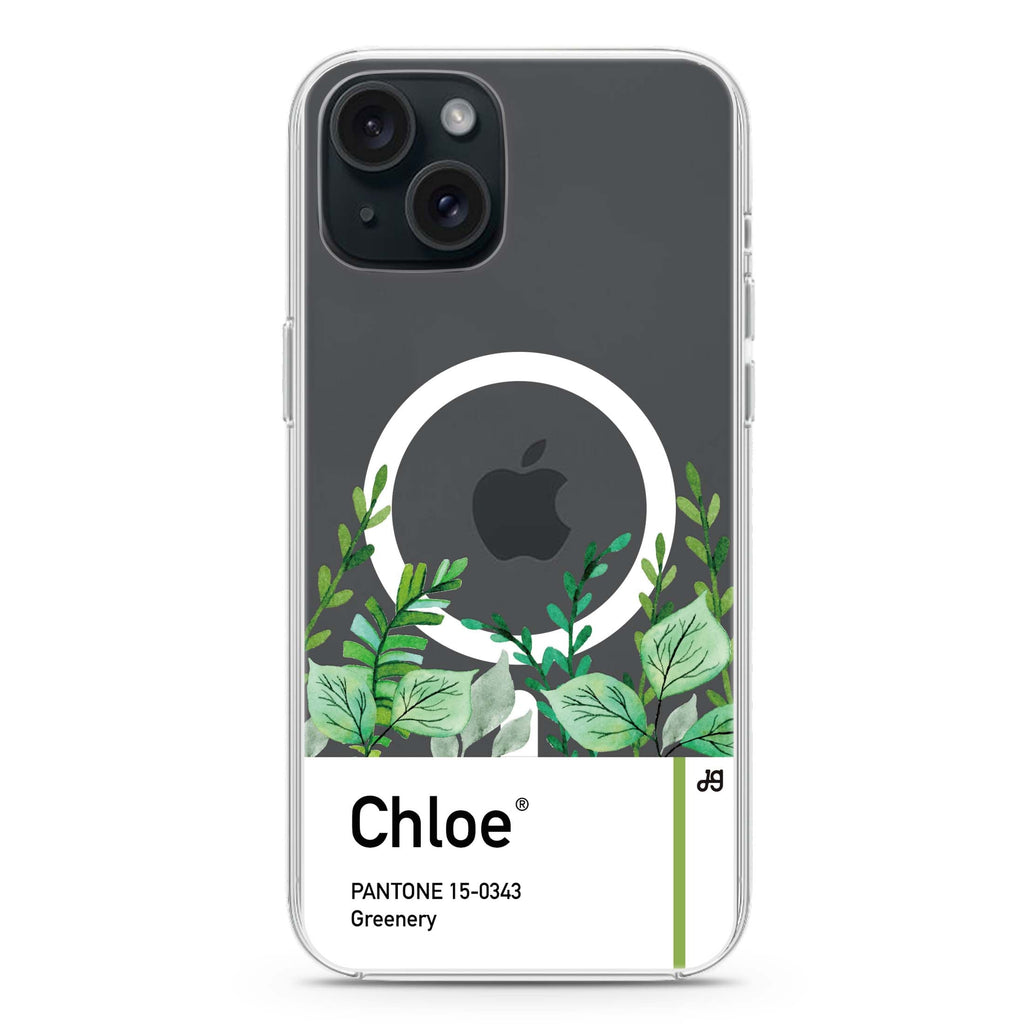 #15-0343 Greenery I iPhone 15 Plus Magsafe 兼容水晶透明保護殼