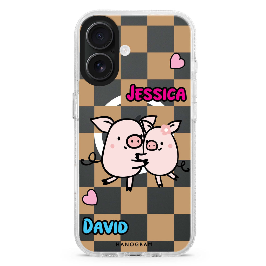 Love Pig Magsafe 兼容水晶透明保護殼