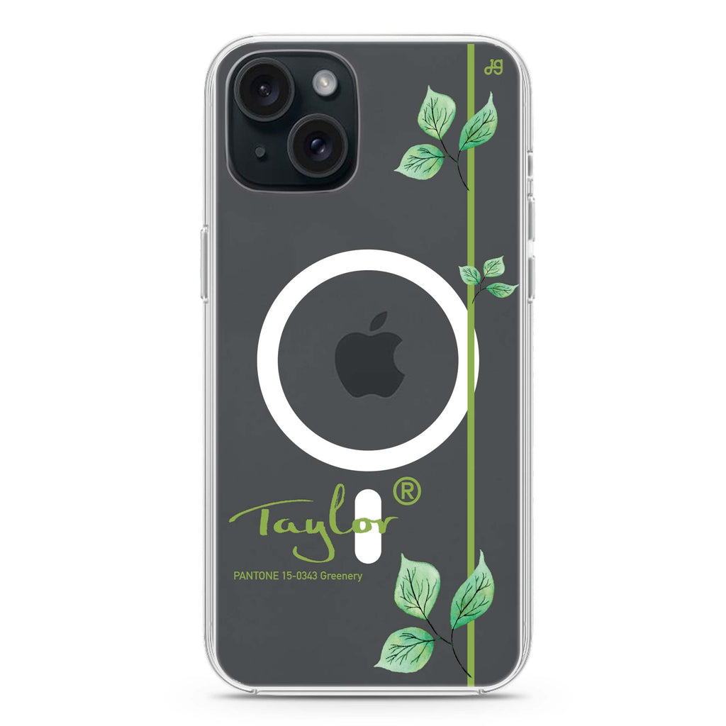 #15-0343 Greenery II iPhone 15 Magsafe 兼容水晶透明保護殼