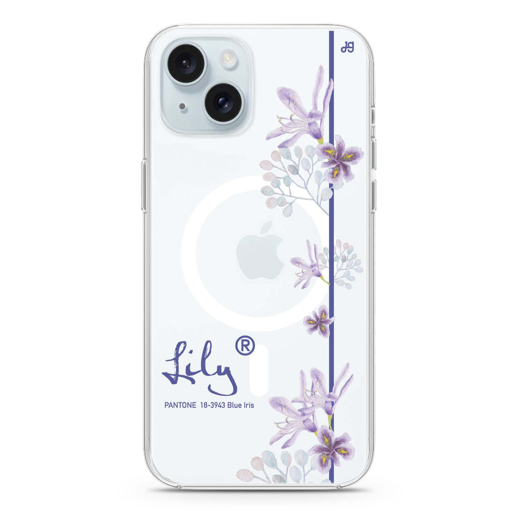 #18-3943 Blue Iris II iPhone 15 Plus Magsafe 兼容水晶透明保護殼