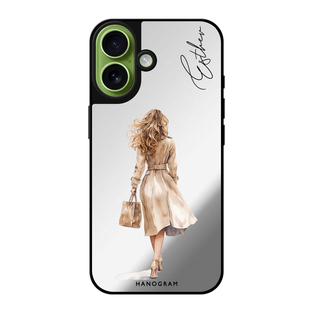 Reflective iPhone 16 Mirror Case –Trench Walk iPhone Design