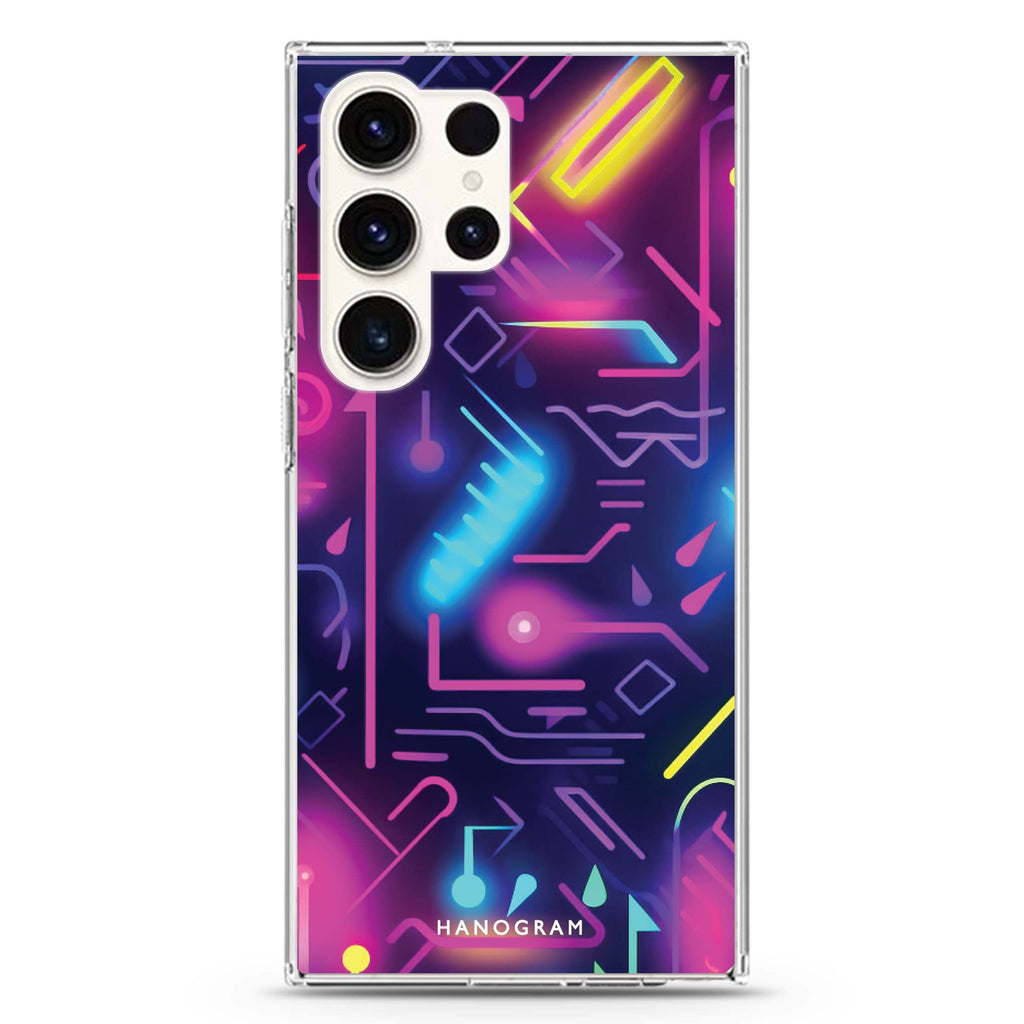Vibrant Rays Samsung Galaxy Ultra 透明保護殼，適用 S26/S25/S24/S23 Ultra，圖1
