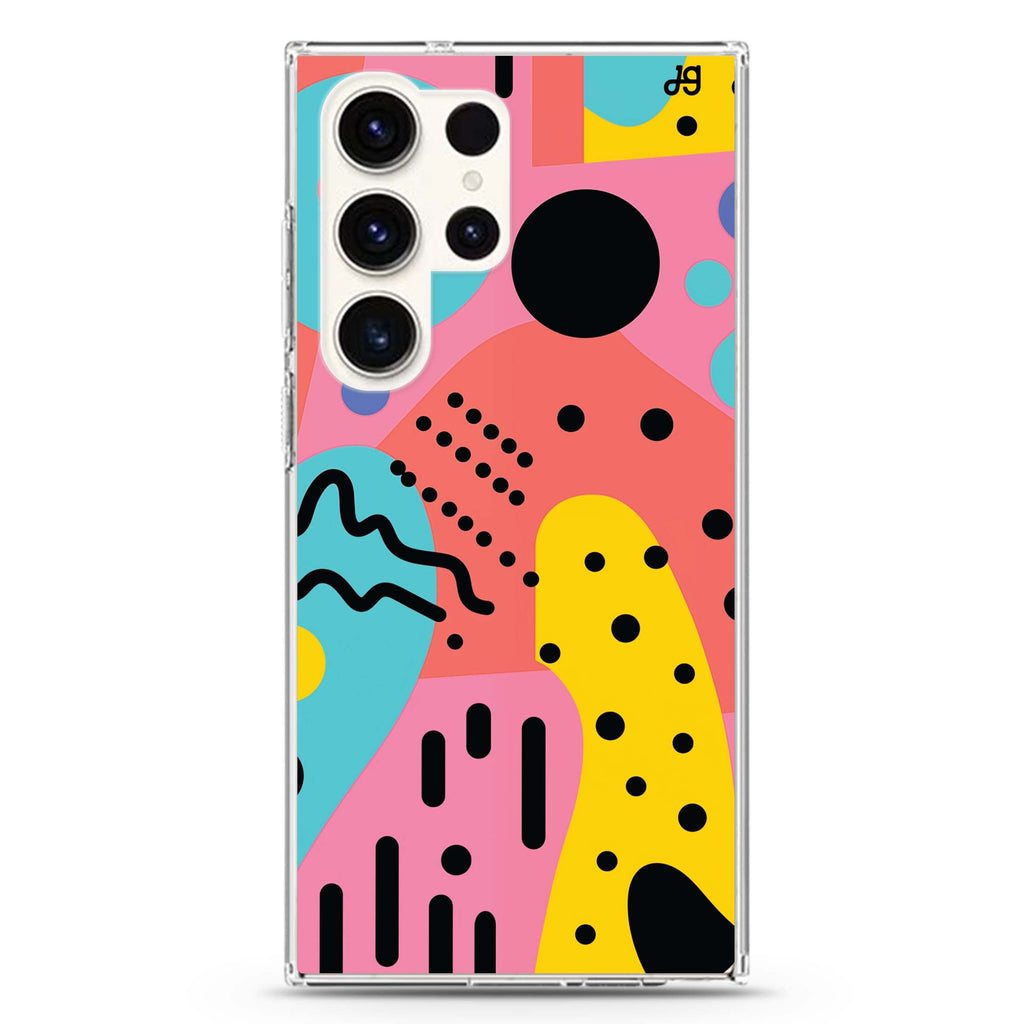 Retro Rhythm Samsung Galaxy Ultra 透明保護殼，適用 S26/S25/S24/S23 Ultra，圖1