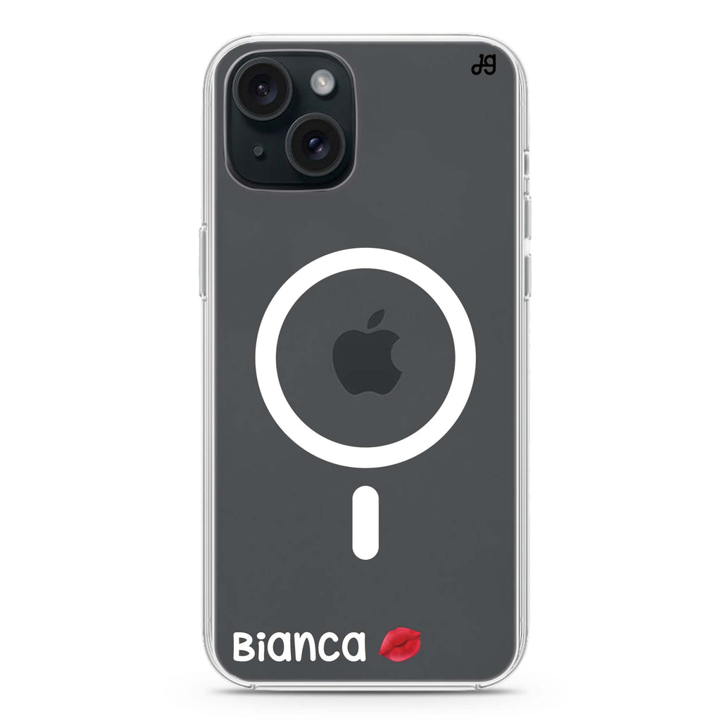 A Kiss iPhone 15 Plus Magsafe 兼容水晶透明保護殼