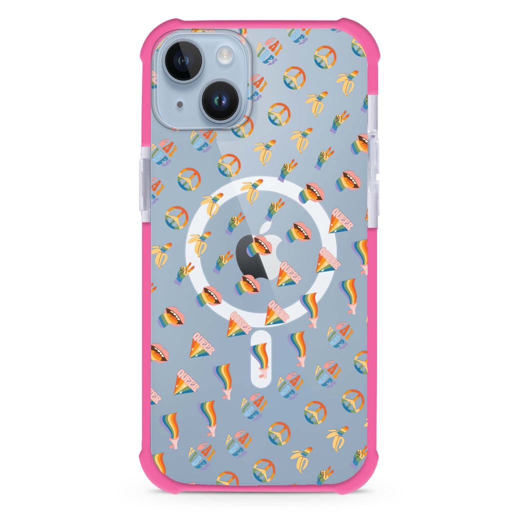 Spread Love all time iPhone 15 Plus Magsafe 兼容超強防摔保護殼
