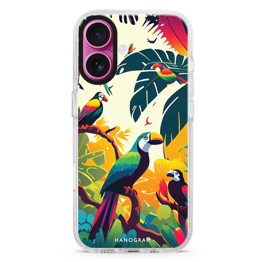 Tropical birds Magsafe 兼容水晶透明保護殼