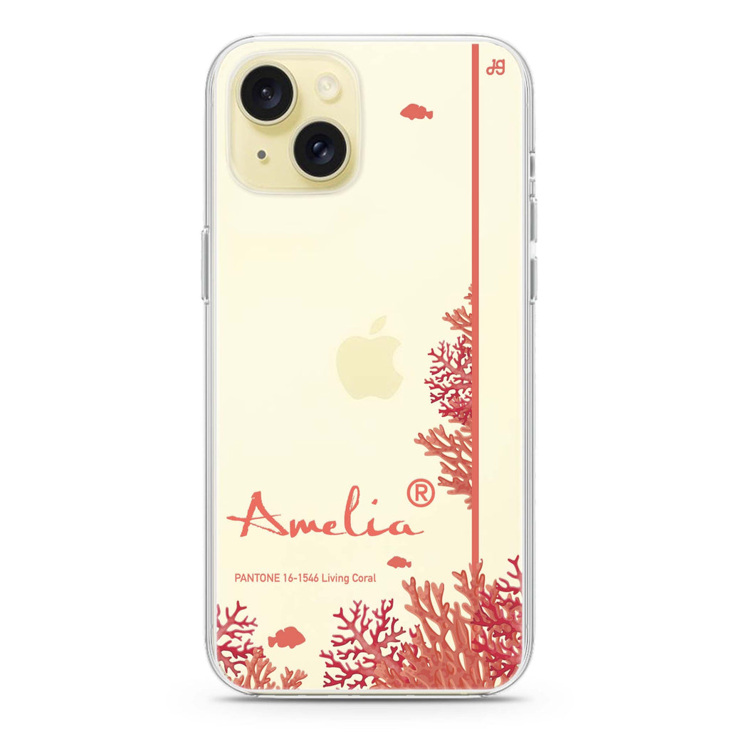 #16-1546 Living Coral II iPhone 15 水晶透明保護殼