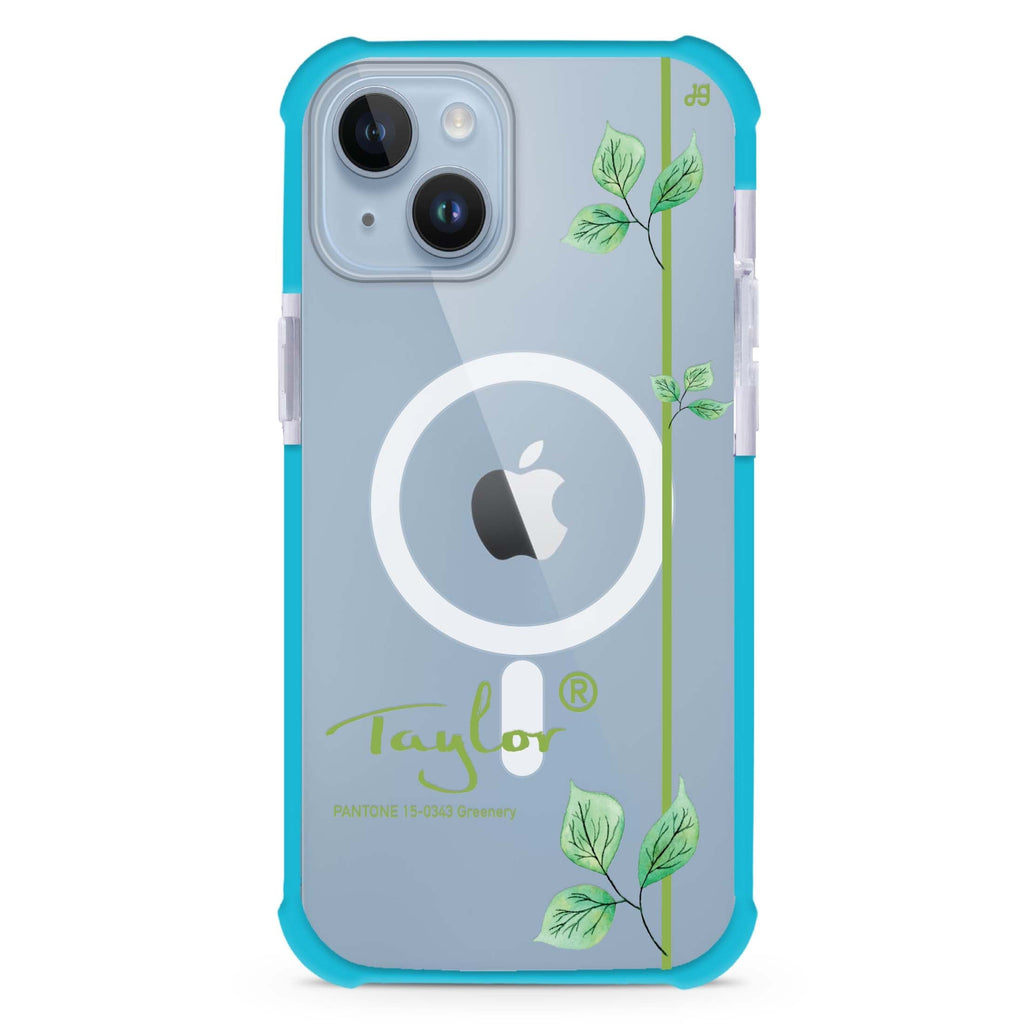 #15-0343 Greenery II iPhone 15 Plus Magsafe 兼容超強防摔保護殼