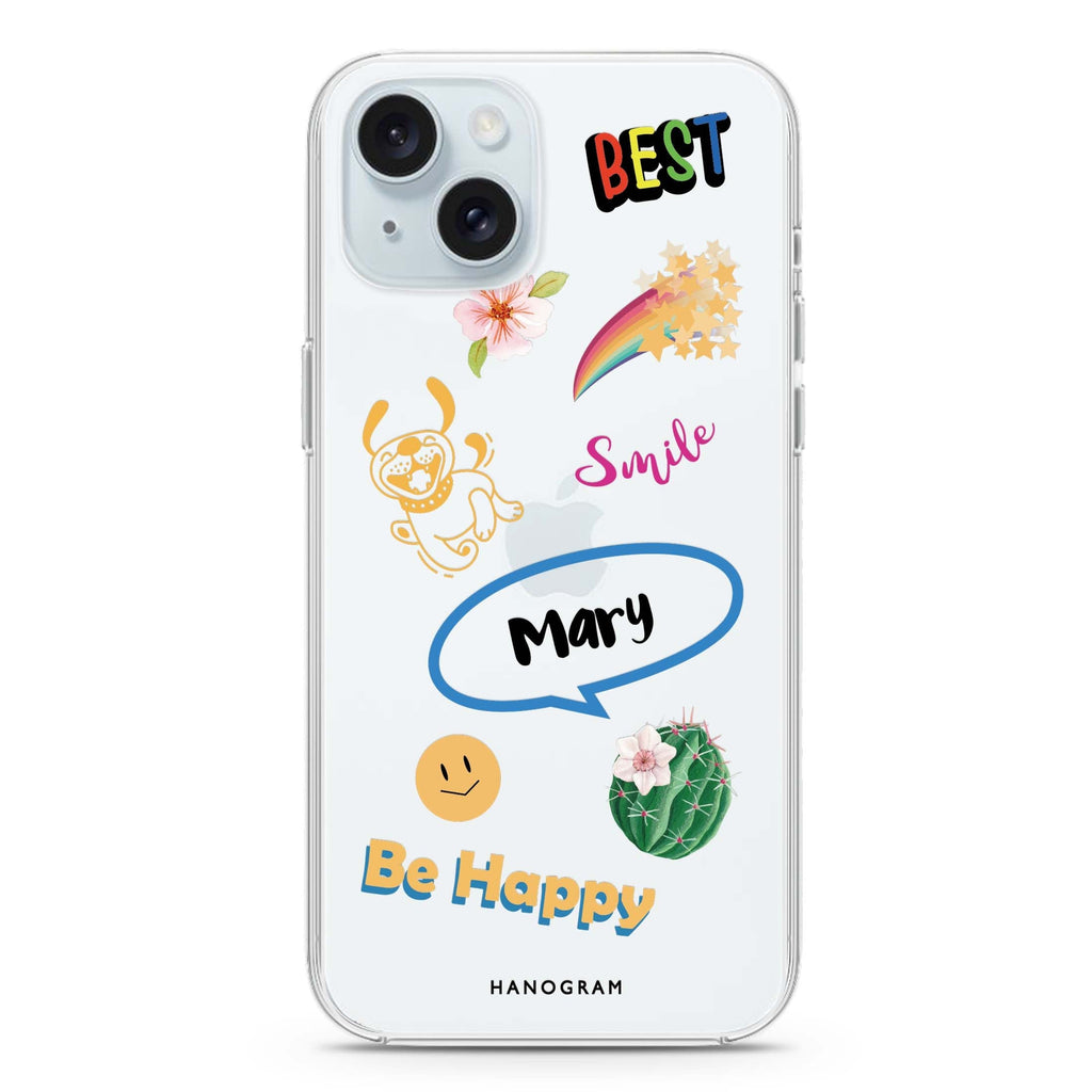 Positive Sticker iPhone 15 水晶透明保護殼