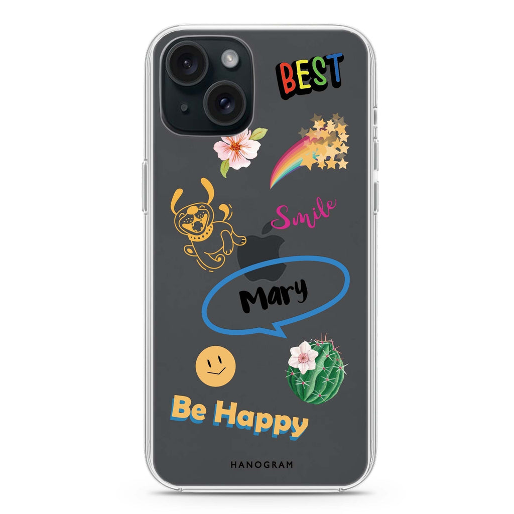 Positive Sticker iPhone 15 plus 水晶透明保護殼
