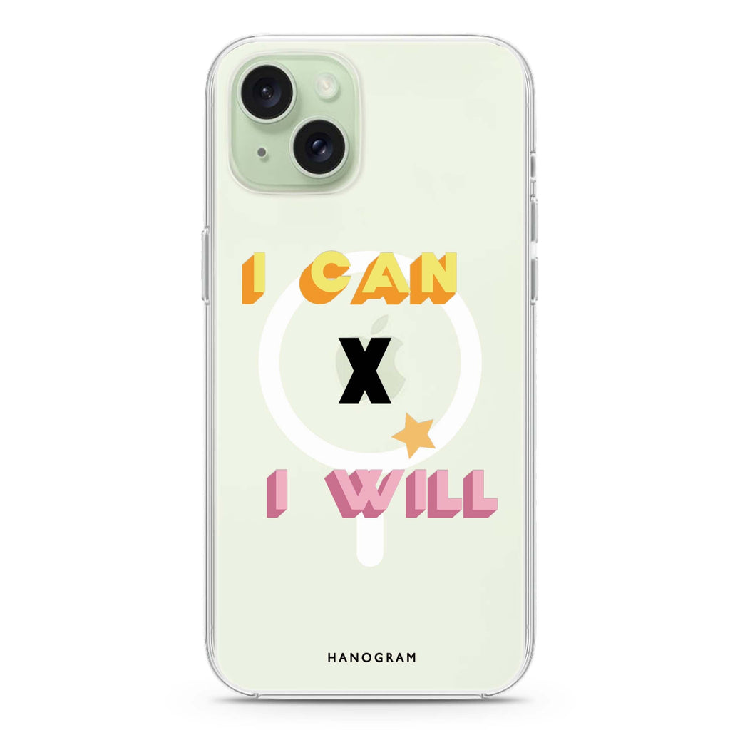I can x I will iPhone 15 Magsafe 兼容水晶透明保護殼