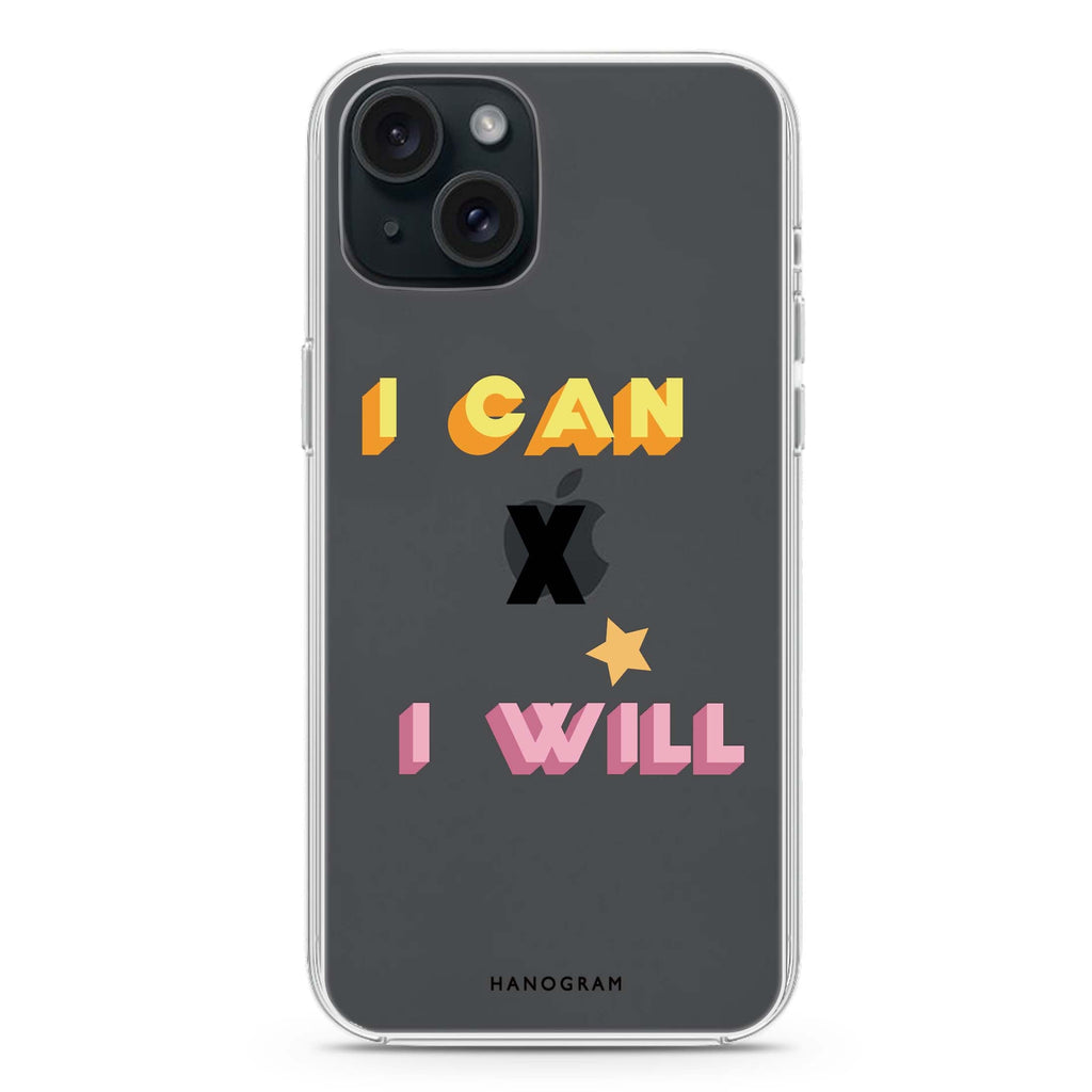 I can x I will iPhone 15 水晶透明保護殼