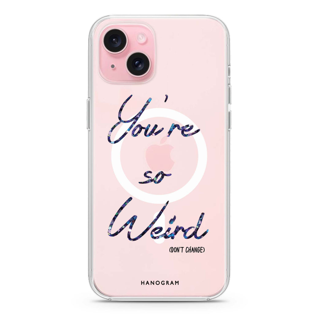 You're so Weired iPhone 15 Plus Magsafe 兼容水晶透明保護殼