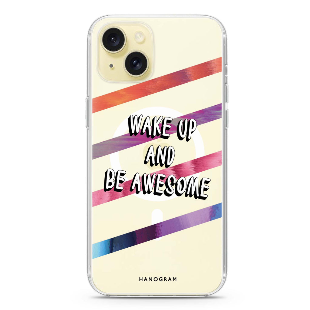 Wake up iPhone 15 Plus Magsafe 兼容水晶透明保護殼
