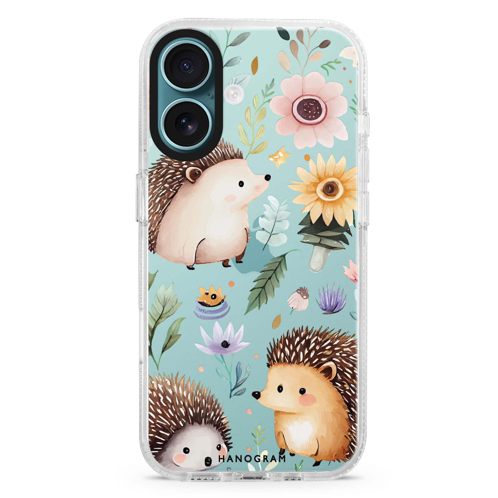 Hedgehog & Floral 水晶透明保護殼