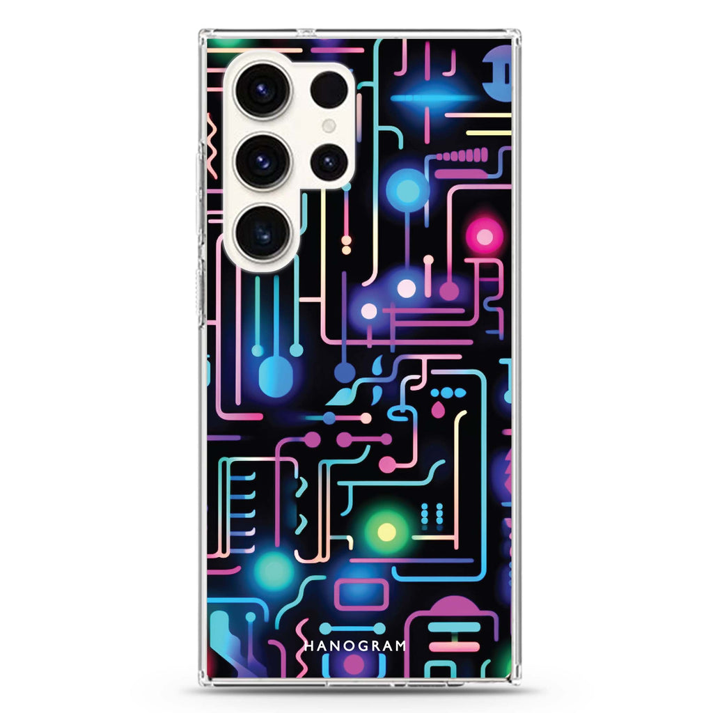 Glow Spectrum Samsung Galaxy Ultra 透明保護殼，適用 S26/S25/S24/S23 Ultra，圖1