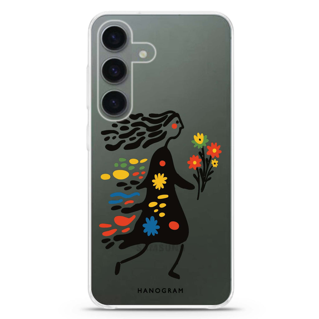 Chasing Blooms Samsung Galaxy S26/S25/S24 水晶透明保護殼正面展示