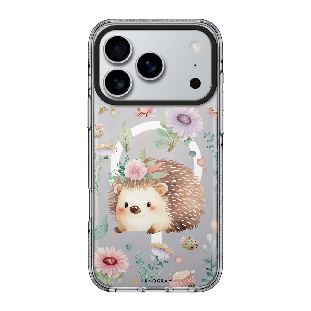 Hedgehog iPhone 17 Pro Max MagSafe 水晶透明保護殼 刺蝟圖案設計 圖1
