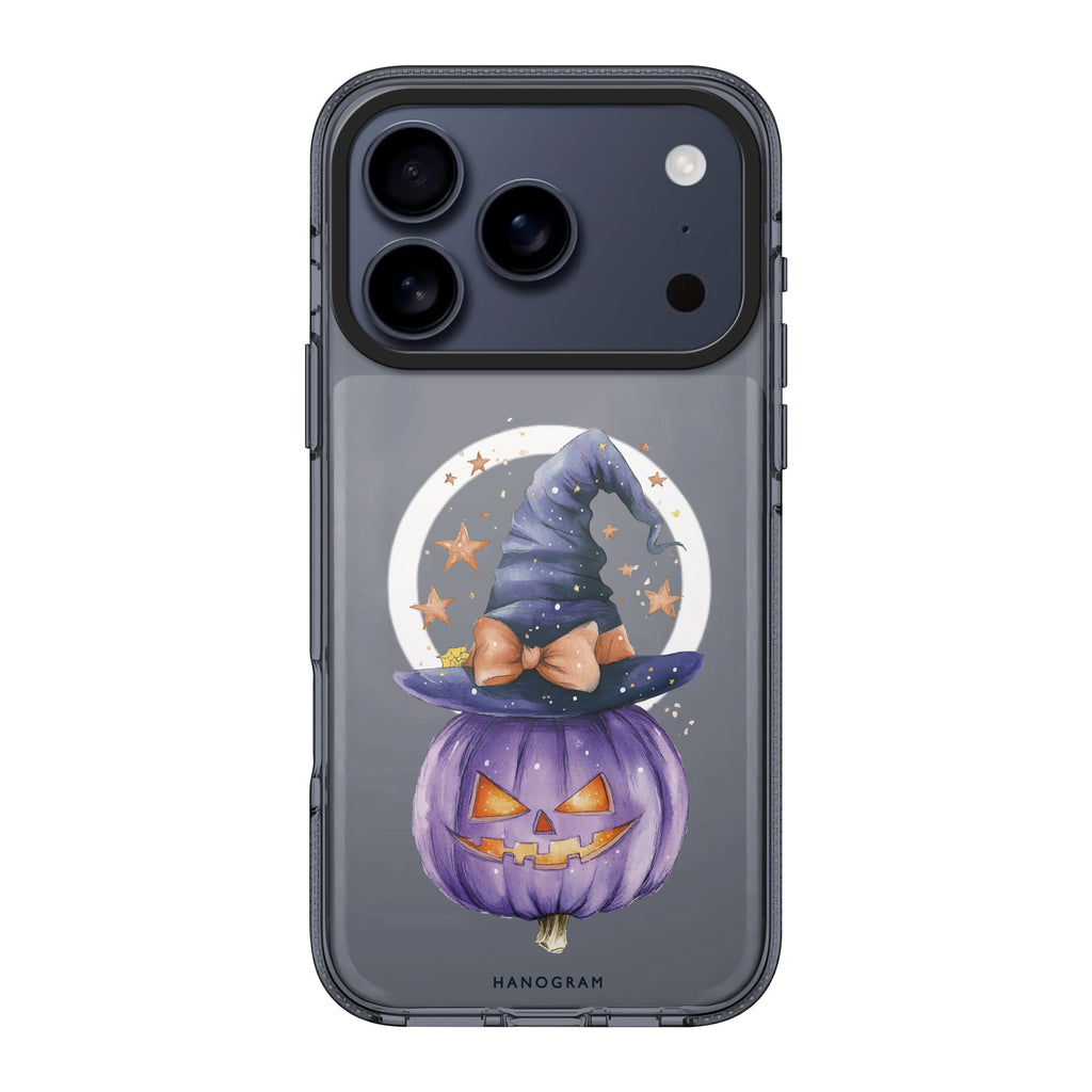 Starry Bow Pumpkin iPhone 17 Pro Max MagSafe 水晶透明保護殼 萬聖節設計設計 圖1