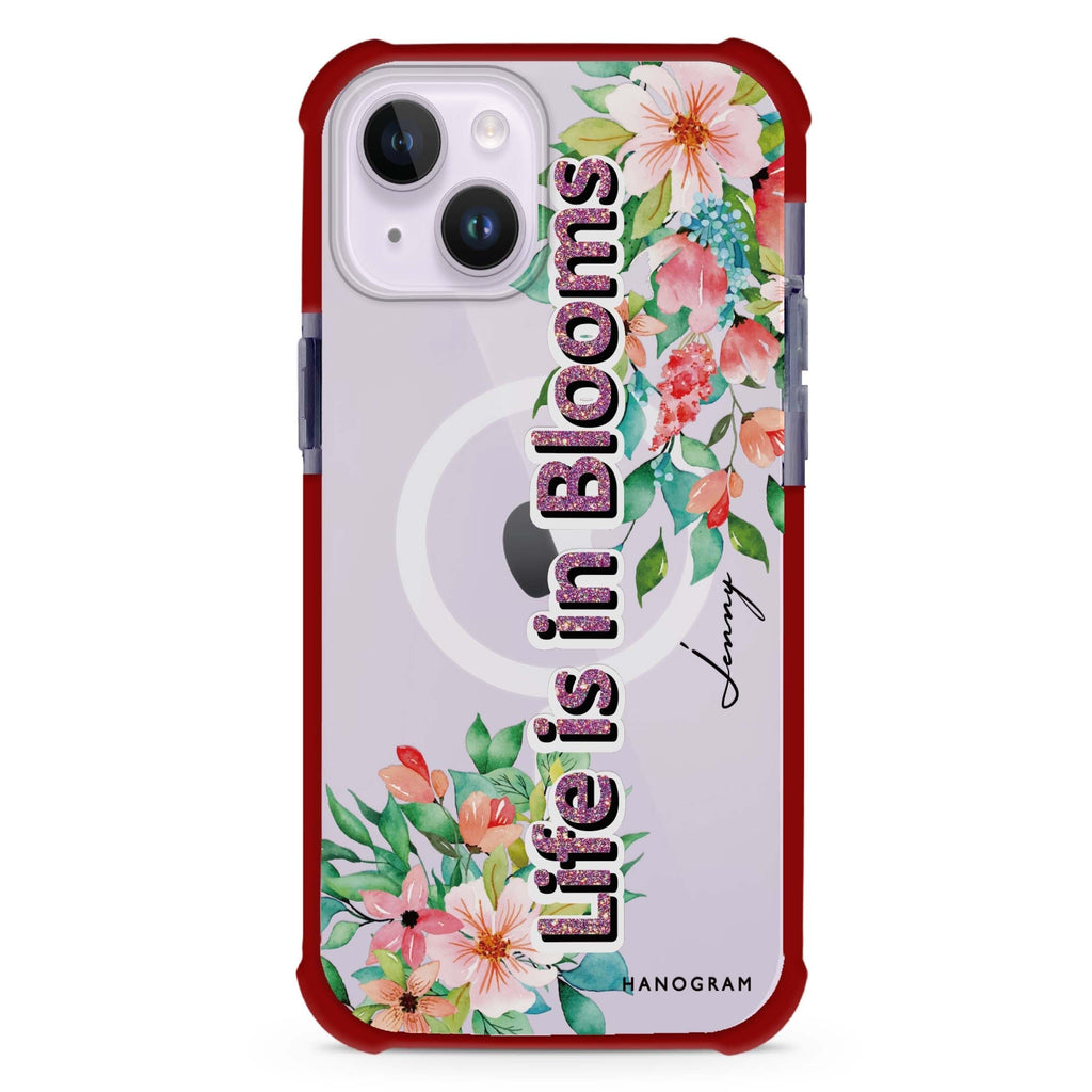 Life is in Blooms iPhone 15 Plus Magsafe 兼容超強防摔保護殼