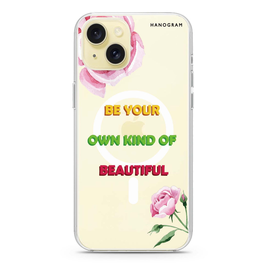 You are beautiful iPhone 15 Plus Magsafe 兼容水晶透明保護殼