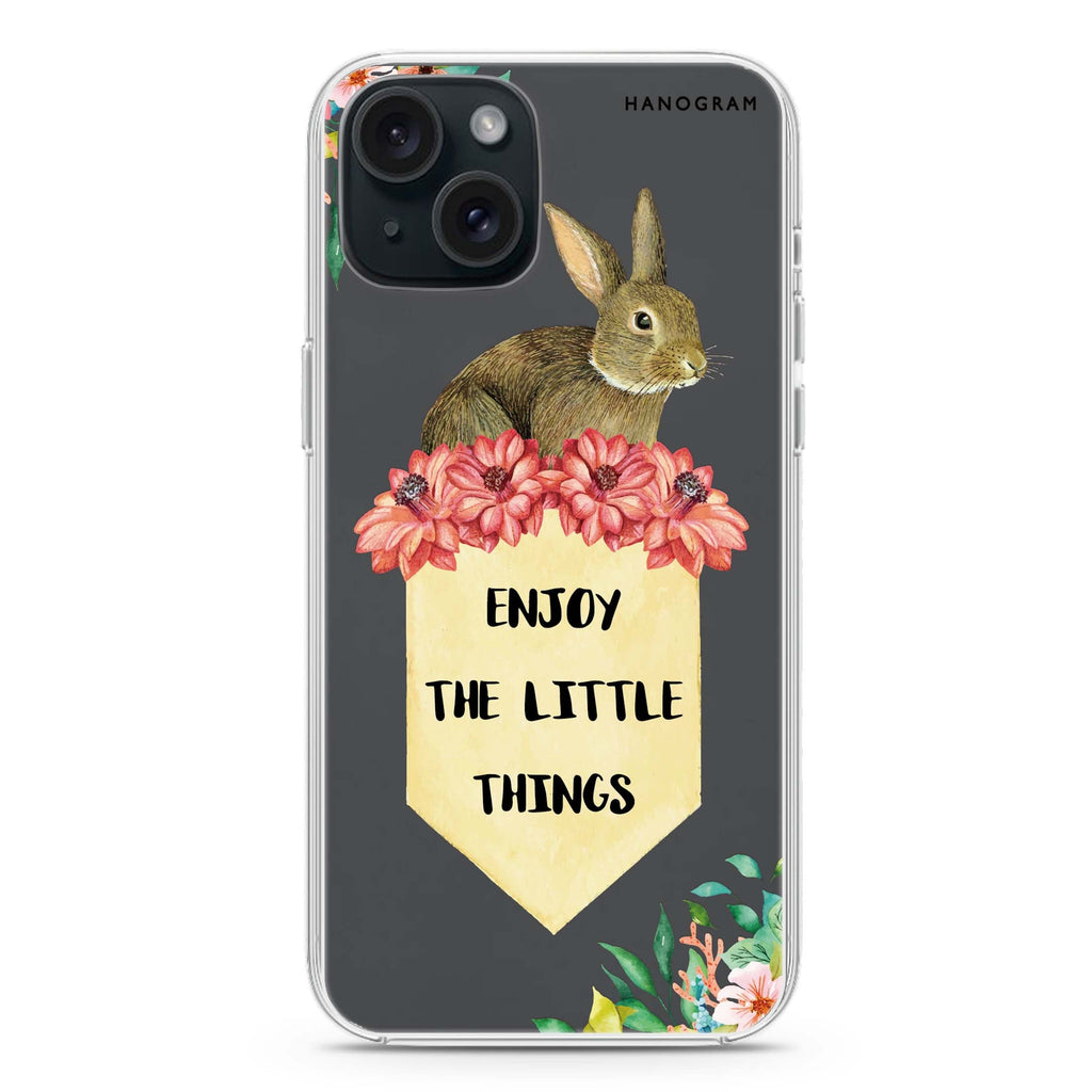 Enjoy the little things iPhone 15 plus 水晶透明保護殼