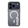 Haunted Name Glow iPhone 17 Pro Max MagSafe 水晶透明保護殼 萬聖節設計設計 可自訂名字及字色 圖1