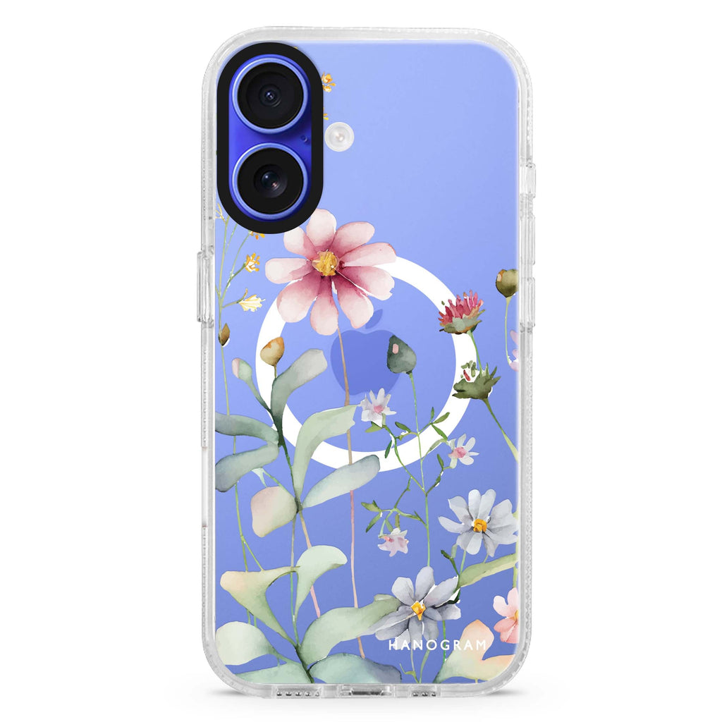 Floral Magsafe 兼容水晶透明保護殼