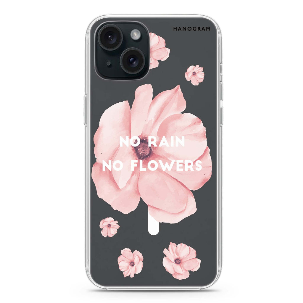 No rain No flowers iPhone 15 Plus Magsafe 兼容水晶透明保護殼