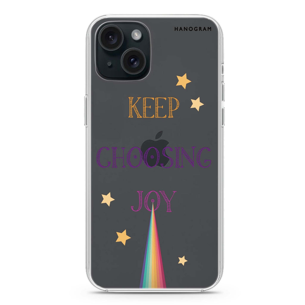 Keep choosing joy iPhone 15 水晶透明保護殼