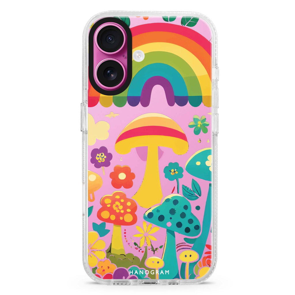 Rainbow Mushroom Garden 水晶透明保護殼