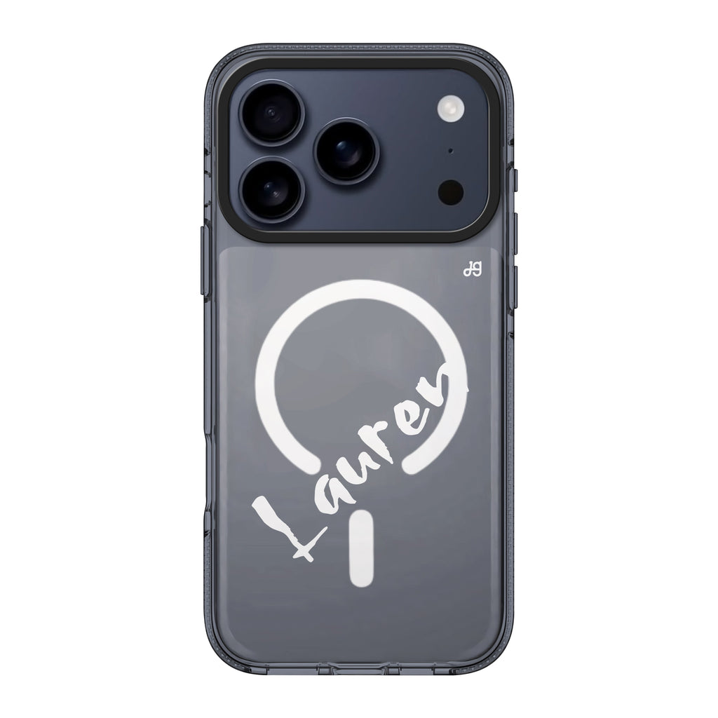 Spooky Custom Charm iPhone 17 Pro Max MagSafe 水晶透明保護殼 萬聖節設計設計 可自訂名字及字色 圖1