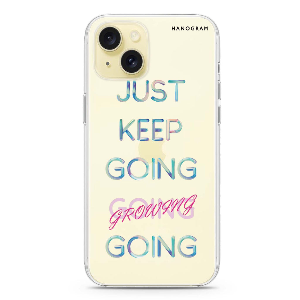 Keep Going iPhone 15 水晶透明保護殼