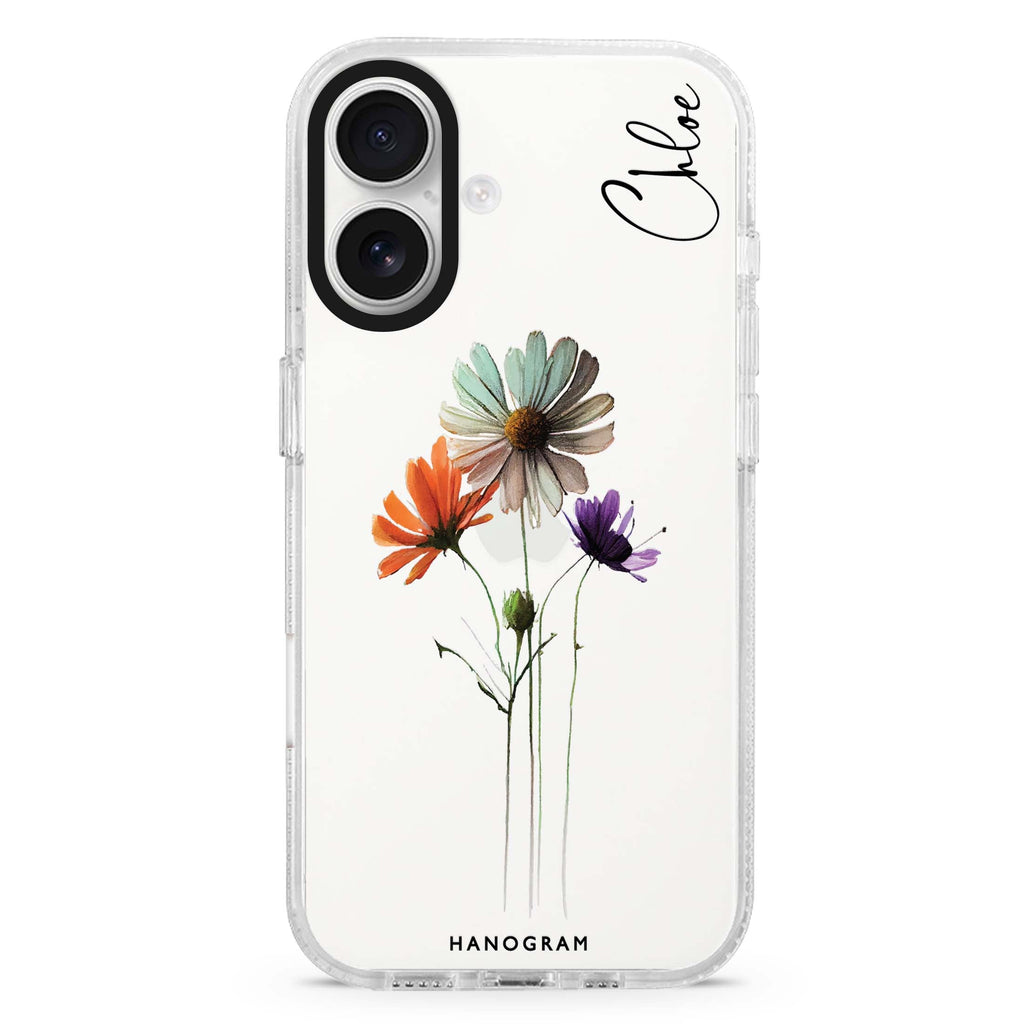 A watercolour floral 水晶透明保護殼
