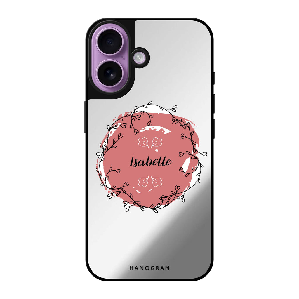 Reflective iPhone 16 Mirror Case –Heart Crown Design