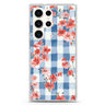 Gingham Bloom Samsung Galaxy Ultra 透明保護殼，適用 S26/S25/S24/S23 Ultra，圖1